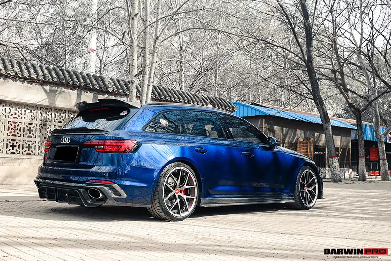 2017–2024 Audi RS4 B9 BKSS Style Rear Diffuser with Winglets | Aerodynamic and LED Upgrade 2017–2024 Audi RS4 B9 BKSS Style Rear Diffuser with Winglets | Aerodynamic and LED Upgrade