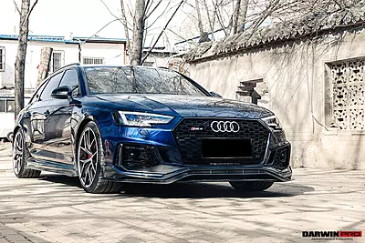 2017–2019 Audi RS4 B9 Carbon Fiber Front Bumper Trim Lip | Subtle Aerodynamic Enhancement 2017–2019 Audi RS4 B9 Carbon Fiber Front Bumper Trim Lip | Subtle Aerodynamic Enhancement