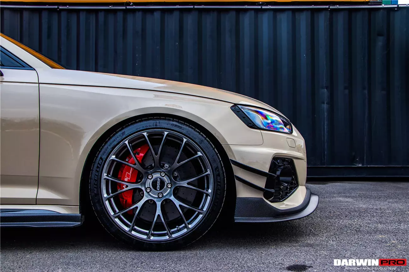 Audi RS4 B9.5 BKSS Style Carbon Fiber Front Canards Audi RS4 B9.5 BKSS Style Carbon Fiber Front Canards