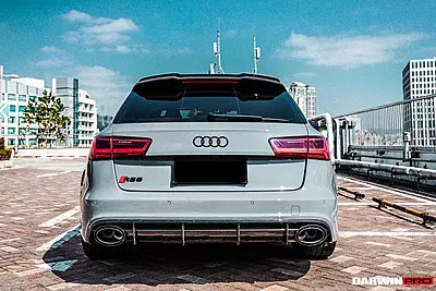 2013–2018 Audi RS6 Avant Carbon Fiber Rear Lip | CFRP Diffuser Accent