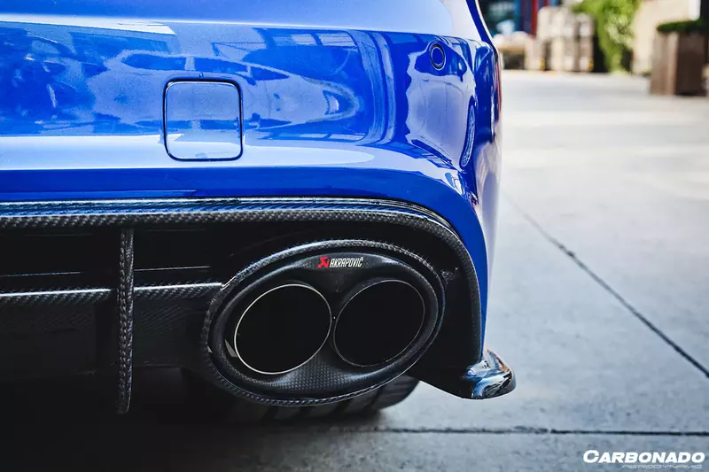 2013–2018 Audi RS6 Avant MN Style Carbon Fiber Rear Cap Splitters | Aggressive Rear Quarter Accents 2013–2018 Audi RS6 Avant MN Style Carbon Fiber Rear Cap Splitters | Aggressive Rear Quarter Accents