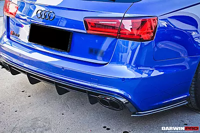 2013–2018 Audi RS6 Avant Carbon Fiber Rear Lip | CFRP Diffuser Accent