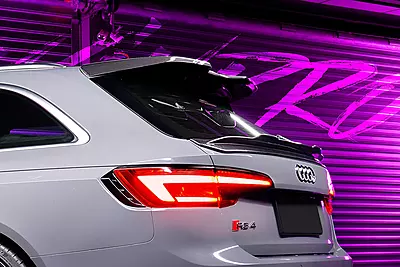 Audi RS4 B9/B9.5 & S4 B9/B9.5 BKSS Style Carbon Fiber Rear Decklid Spoiler Audi RS4 B9/B9.5 & S4 B9/B9.5 BKSS Style Carbon Fiber Rear Decklid Spoiler