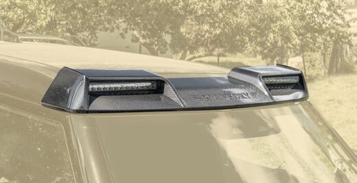Roof panel with 2 position lights HELLA Mansory for Land Rover Defender 110 Roof panel with 2 position lights HELLA Mansory for Land Rover Defender 110
