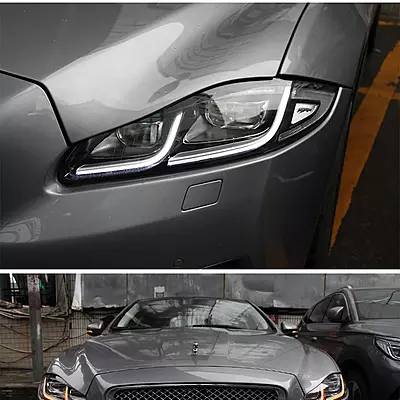 Jaguar XJ/XJL 2010-2016 Full LED Headlight Upgrade | 2018 Style Xenon HID Retrofit with DRL Jaguar XJ/XJL 2010-2016 Full LED Headlight Upgrade | 2018 Style Xenon HID Retrofit with DRL