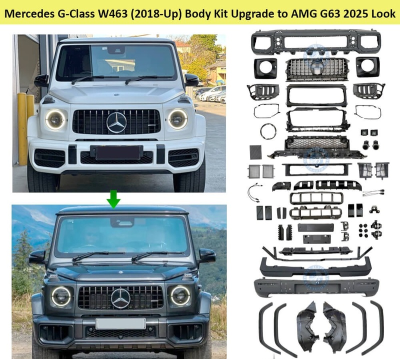 Mercedes-Benz G-Class W463 (2018-Up) AMG G63 2025 Style Body Kit Upgrade – Full Exterior Conversion
