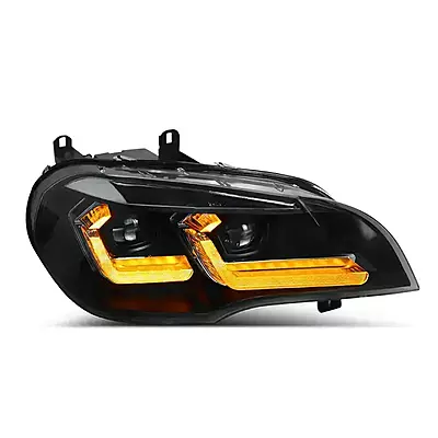 E70 X5 Laser Style LED Headlights w/Sequential Turns (2007β2013) E70 X5 Laser Style LED Headlights w/Sequential Turns (2007β2013)