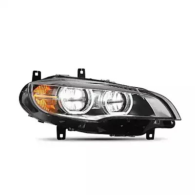 E71 X6 Facelift Style LED Headlights w/Etched DTM Rings (2008β2013) E71 X6 Facelift Style LED Headlights w/Etched DTM Rings (2008β2013)