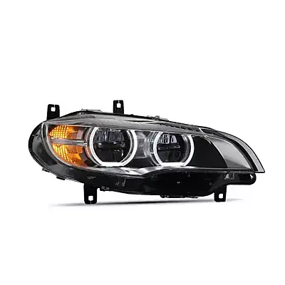 E71 X6 Facelift Style LED Headlights w/Etched DTM Rings (2008β2013) E71 X6 Facelift Style LED Headlights w/Etched DTM Rings (2008β2013)