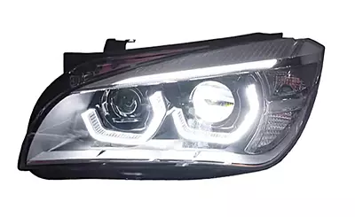 E84 X1 DTM Style LED Headlights w/Etched Rings & LED Eyebrows (2010β2015) E84 X1 DTM Style LED Headlights w/Etched Rings & LED Eyebrows (2010β2015)