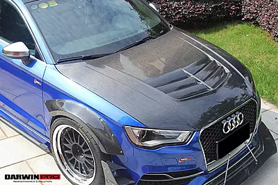 2013–2016 Audi S3 / A3 Sedan BKSS Style Hood | Lightweight Carbon Performance Upgrade 2013–2016 Audi S3 / A3 Sedan BKSS Style Hood | Lightweight Carbon Performance Upgrade
