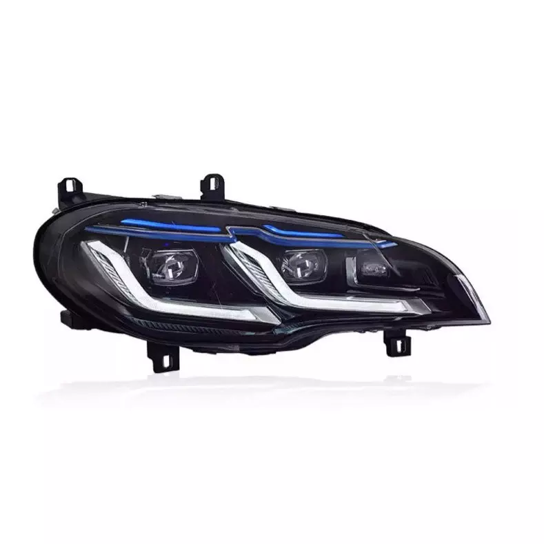 E70 X5 G Series Laser Style LED Headlights w/Blue Eyebrow & Sequential Turns (2007β2013) E70 X5 G Series Laser Style LED Headlights w/Blue Eyebrow & Sequential Turns (2007β2013)