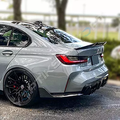 MP Style Dry Carbon Fiber Rear Bumper Corner Extensions – Fits BMW G80 M3 (2021–2025) MP Style Dry Carbon Fiber Rear Bumper Corner Extensions – Fits BMW G80 M3 (2021–2025)
