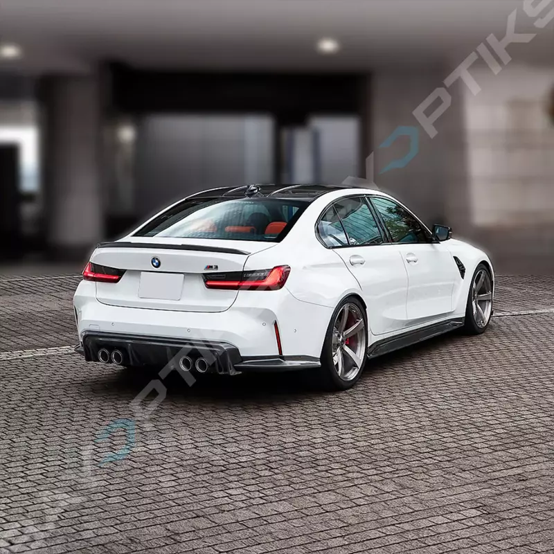 VST Style Carbon Fiber Side Skirt Extensions – For BMW G80 M3 (2021–2025) VST Style Carbon Fiber Side Skirt Extensions – For BMW G80 M3 (2021–2025)