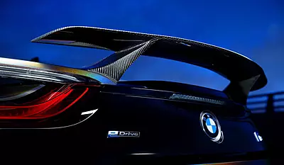 BMW i8 BZK Carbon Fiber Trunk Spoiler (2014–2018) BMW i8 BZK Carbon Fiber Trunk Spoiler (2014–2018)