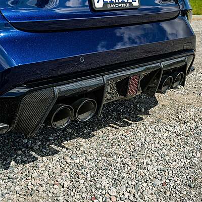 BMW G80 M3 & G82 M4 Carbon Fiber LED Rear Center Diffuser (2021+)