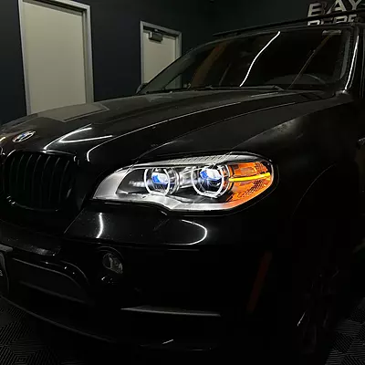 E70 X5 Facelift Style LED Headlights w/Etched DTM Rings (2007β2013) E70 X5 Facelift Style LED Headlights w/Etched DTM Rings (2007β2013)