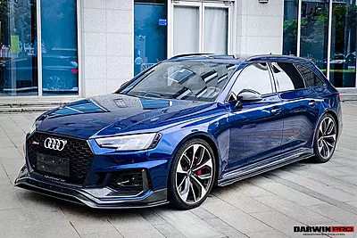 2017–2019 Audi RS4 B9 Carbon Fiber Front Bumper Trim Lip | Subtle Aerodynamic Enhancement 2017–2019 Audi RS4 B9 Carbon Fiber Front Bumper Trim Lip | Subtle Aerodynamic Enhancement