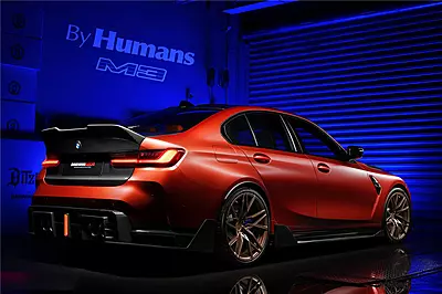 2021-UP BMW M3 G80 BKSS Style Rear Diffuser with LED Lights & Quad Exhaust Tips 2021-UP BMW M3 G80 BKSS Style Rear Diffuser with LED Lights & Quad Exhaust Tips