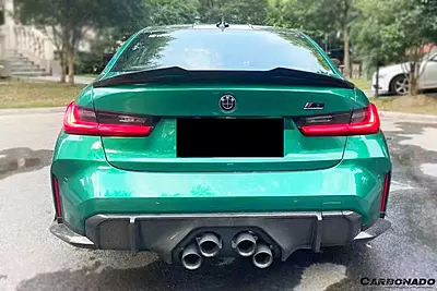 BMW M3 G80 MP Style Dry Carbon Fiber Middle Rear Lip with Winglets | 2021–2025 BMW M3 G80 MP Style Dry Carbon Fiber Middle Rear Lip with Winglets | 2021–2025