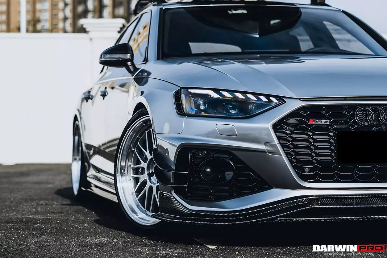 Audi RS4 B9.5 BKSS Style Carbon Fiber Front Canards Audi RS4 B9.5 BKSS Style Carbon Fiber Front Canards