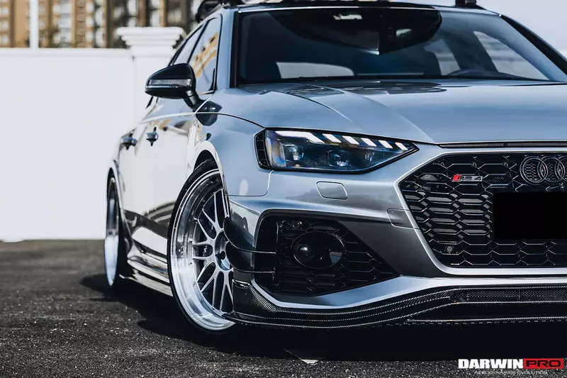 Audi RS4 B9.5 BKSS Style Carbon Fiber Front Canards