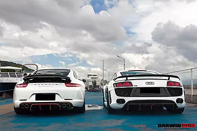 2006–2015 Audi R8 Coupe/Spyder DPGT Style Full Wide Body Kit | Includes Exhaust Tips 2006–2015 Audi R8 Coupe/Spyder DPGT Style Full Wide Body Kit | Includes Exhaust Tips