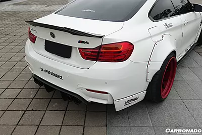BMW M4 F82/F83 DE Style Rear Diffuser with Bumper Caps | 2014–2020