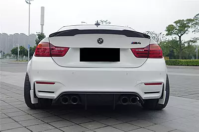 BMW M4 F82/F83 DE Style Rear Diffuser with Bumper Caps | 2014–2020