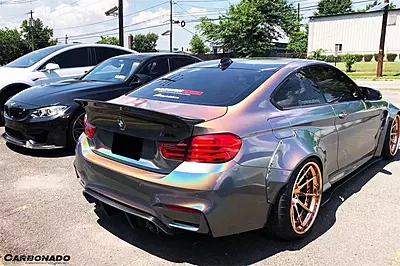 BMW M4 F82/F83 DE Style Rear Diffuser with Bumper Caps | 2014–2020