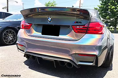 BMW M4 F82/F83 DE Style Rear Diffuser with Bumper Caps | 2014–2020
