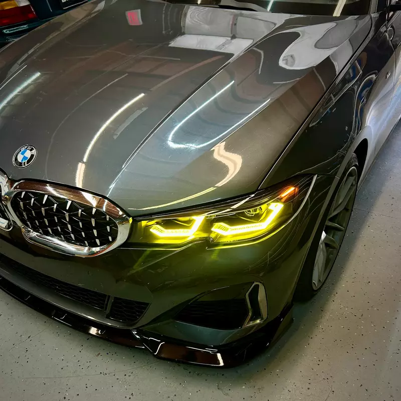 BMW G20 3 Series CSL Yellow Ikon Headlight Retrofit (2019–2022 Non-Laser LED)