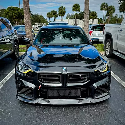 NEW OVERSTOCK BMW G87 M2 MHC Style Carbon Fiber Front Lip (2023 - Present) NEW OVERSTOCK BMW G87 M2 MHC Style Carbon Fiber Front Lip (2023 - Present)