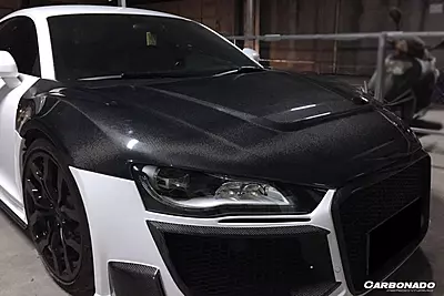 2006–2015 Audi R8 Coupe & Spyder P Style Carbon Fiber Hood | Lightweight & Aerodynamic Upgrade 2006–2015 Audi R8 Coupe & Spyder P Style Carbon Fiber Hood | Lightweight & Aerodynamic Upgrade