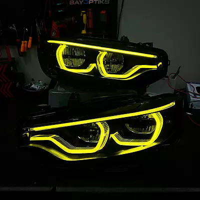 BMW F80 M3 / F82 M4 Ikon Style CSL Yellow / 6K White Headlight Upgrade Package (2018+ LCI2 LED Only) BMW F80 M3 / F82 M4 Ikon Style CSL Yellow / 6K White Headlight Upgrade Package (2018+ LCI2 LED Only)