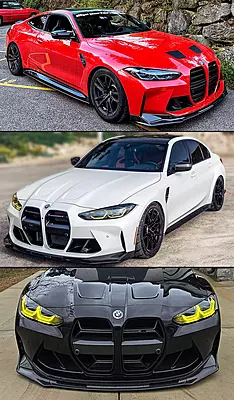 BMW G8X G80 G82 M3 M4 V Style Gloss Black Front Lip Splitter (2021+) BMW G8X G80 G82 M3 M4 V Style Gloss Black Front Lip Splitter (2021+)