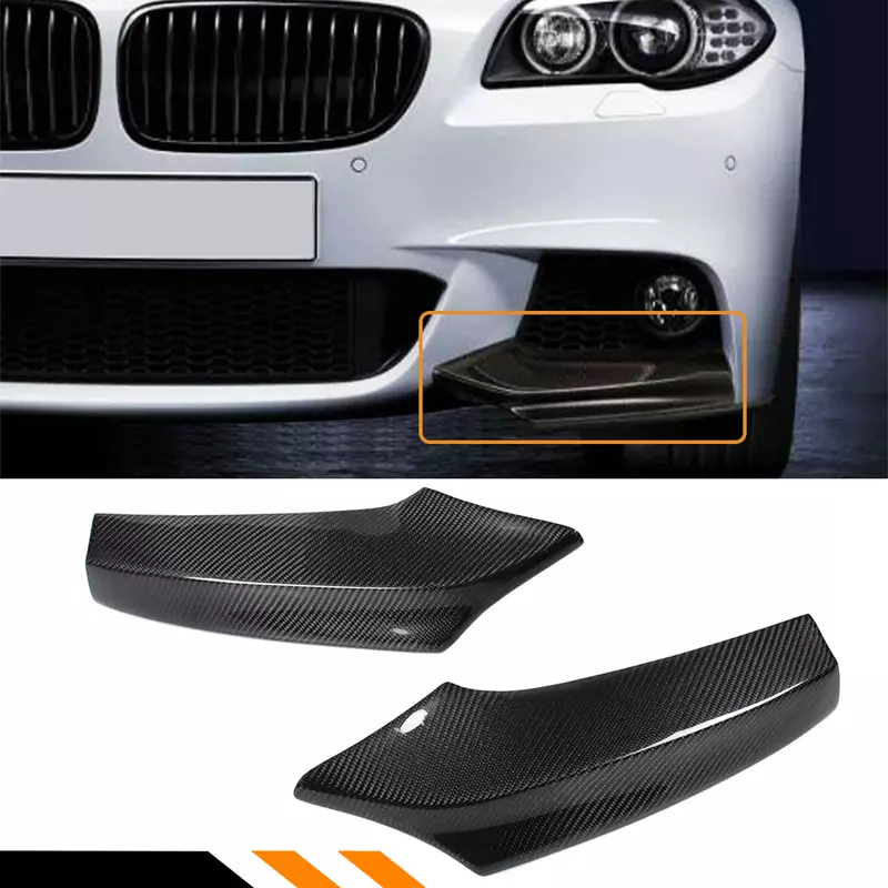 BMW F10 5 Series Carbon Fiber Front Bumper Canards (2011–2016) BMW F10 5 Series Carbon Fiber Front Bumper Canards (2011–2016)