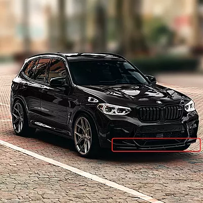 BMW F97 X3M & F98 X4M 3-Piece Style Front Lip Splitter Kit – Matte Black