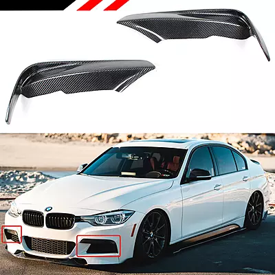 BMW F30 3 Series M Sport Carbon Fiber Front Bumper Canards (2012–2018) BMW F30 3 Series M Sport Carbon Fiber Front Bumper Canards (2012–2018)
