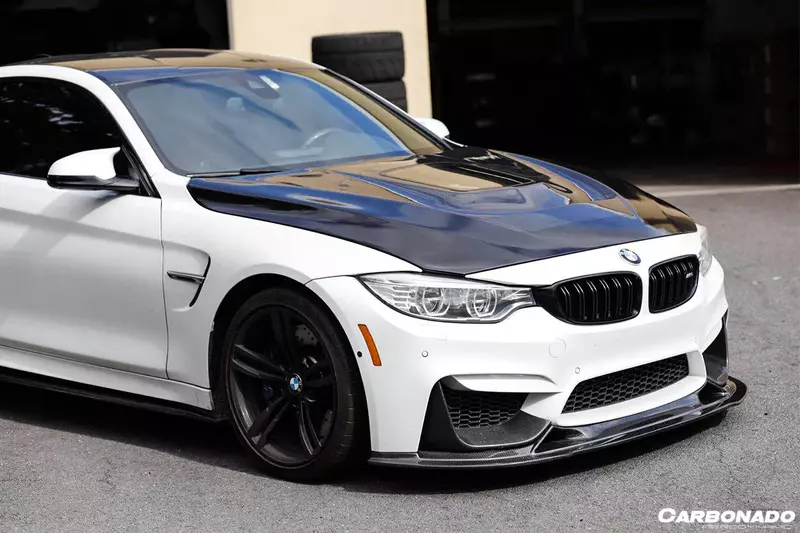 BMW M3 F80 & M4 F82 MP Style Carbon Fiber Front Bumper Caps (2014β2020) BMW M3 F80 & M4 F82 MP Style Carbon Fiber Front Bumper Caps (2014β2020)