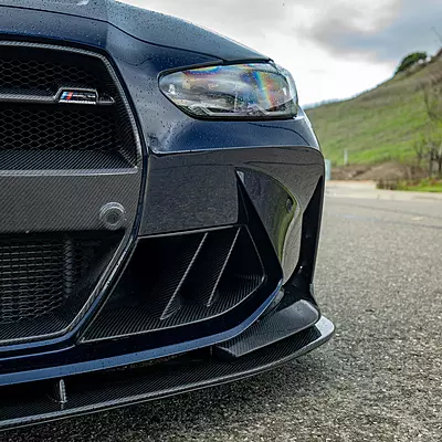 BMW G8X G80 G82 M3 M4 V2 Dual Slat Carbon Fiber Front Bumper Duct Vents (2021+) BMW G8X G80 G82 M3 M4 V2 Dual Slat Carbon Fiber Front Bumper Duct Vents (2021+)