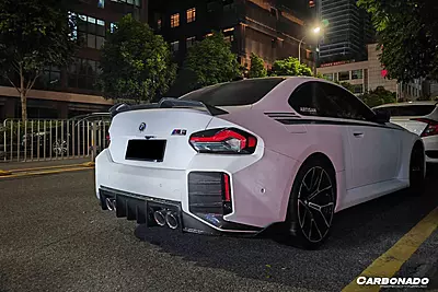 Dry Carbon Fiber Trunk Spoiler – BMW M2 G87 (2021–2024) Dry Carbon Fiber Trunk Spoiler – BMW M2 G87 (2021–2024)