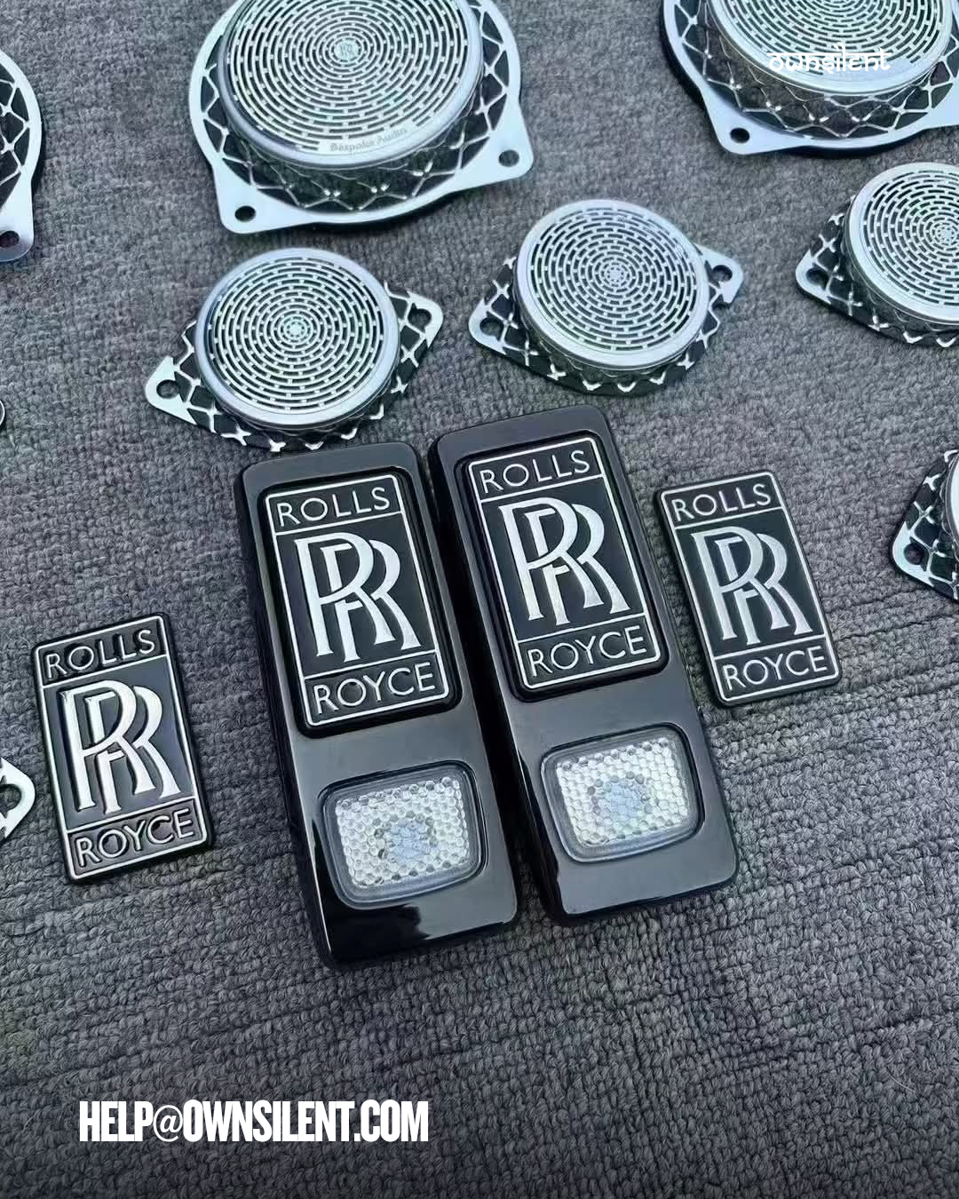 12PCS Door Panel Tweeter Speaker Grill Covers for 2010–2018 Rolls-Royce Ghost/Wraith 12PCS Door Panel Tweeter Speaker Grill Covers for 2010–2018 Rolls-Royce Ghost/Wraith
