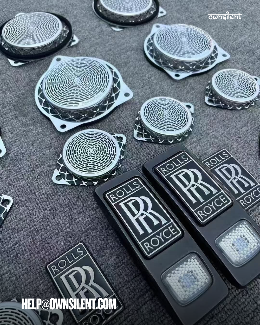 12PCS Door Panel Tweeter Speaker Grill Covers for 2010–2018 Rolls-Royce Ghost/Wraith 12PCS Door Panel Tweeter Speaker Grill Covers for 2010–2018 Rolls-Royce Ghost/Wraith