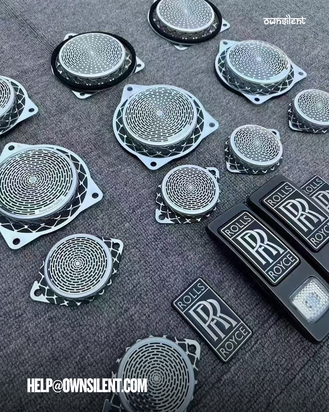 12PCS Door Panel Tweeter Speaker Grill Covers for 2010–2018 Rolls-Royce Ghost/Wraith 12PCS Door Panel Tweeter Speaker Grill Covers for 2010–2018 Rolls-Royce Ghost/Wraith