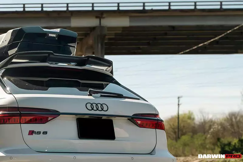 2019–2024 Audi RS6 C8 BKSS Style Carbon Fiber Roof Spoiler | Aggressive Rear Aero