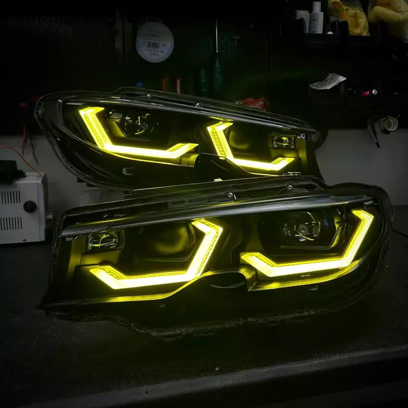 BMW G20 3 Series CSL Yellow Ikon Headlight Retrofit (2019–2022 Non-Laser LED)