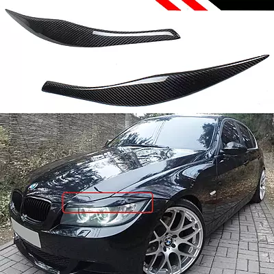 Carbon Fiber Headlight Eyebrows for BMW E90/E91 3 Series (2006–2012) Carbon Fiber Headlight Eyebrows for BMW E90/E91 3 Series (2006–2012)