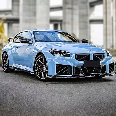 BMW G87 M2 SQ Style Dry Carbon Fiber Front Grille (2023+) BMW G87 M2 SQ Style Dry Carbon Fiber Front Grille (2023+)