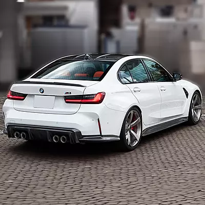 CLEARANCE – BMW G80 M3 3D Design Style Carbon Fiber Diffuser (2021–2025)